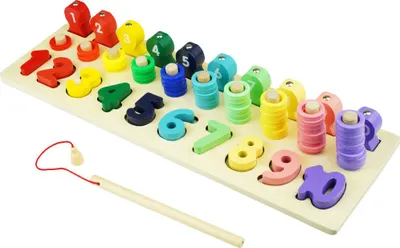 Produktbild von Holzpuzzle zum Zahlenlernen, Angelspiel