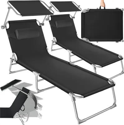Produktbild von tectake® 2er Set Gartenliege Chloé klappbar 190 x 68 x 65 cm