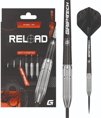 Produktbild von Dartpfeile Reload 80% 80% Wolfram 23g/25g 50,80mm Barrel Länge Silber/Schwarz