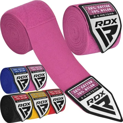 Produktbild von RDX Boxbandagen für Kinder, 2,5 m, Innenhandschuhe, elastische Daumenschlaufen, Junior-Unterziehhandschuhe, Hand- und Faustschutz, Handgelenkstützgurte, Muay Thai, MMA, Kickboxen, Kampfsport, Speedbag, Schlagtraining