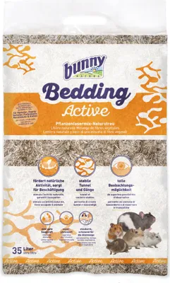 Produktbild von Bunny Nature Bedding ACTIVE, 35 l, Faser, Leinenfaser, Pine heartwood, Stroh, Wolle, Rennmaus, Hamster, Maus, Ratte, Polybag