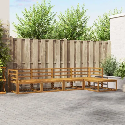 Produktbild von Outdoor-Sofagarnitur - VIDAXL - Terrassen-Sofa - 5 pcs - Natur Massivholz Akazie