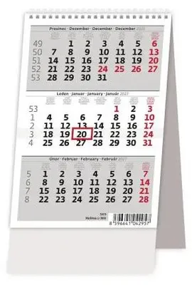 Immagine prodotto di Calendario trimestrale MINI 2027 per la Repubblica Ceca (S69-27)