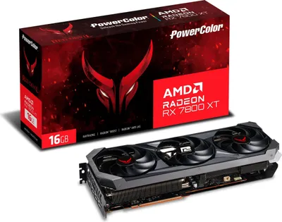 Produktbild von Powercolor RX 7800XT Red Devil 16GB Grafikkarte - 16GB GDDR6, 1x HDMI, 3x DP