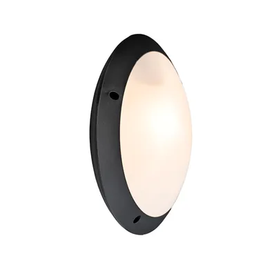 Immagine prodotto di QAZQA - Plafoniera moderna da esterno e da parete I plafoniera I lampada I luce nera IP65 - Lucia I illuminazione da esterno - plastica rotonda - LED adatto E27