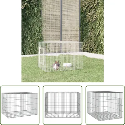 Obrázok produktu pre The Living Store Klietka pre králika 78x54x54 cm Pozinkované železo