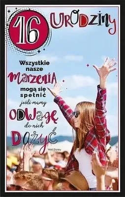 Zdjęcie produktu dla Kartka okolicznościowa Urodziny 16 U102 - AbCard