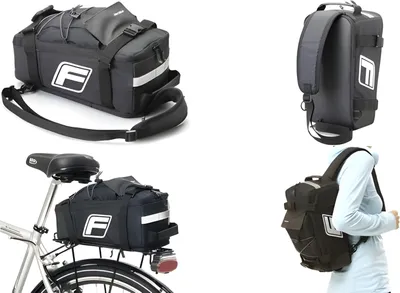 Immagine prodotto di FISCHER borsa portapacchi per bicicletta 2in1, nero (11580233)