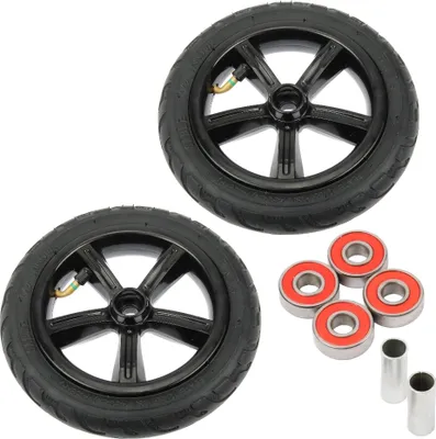 Produktbild von Mach1 2 Stück FunTomia Big Wheel 200mm Scooter Air Luft Reifen-Set inklusive Kugellager + Spacer - Ersatz-Rollen - 2352