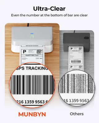 Zdjęcie produktu dla Drukarka etykiet - Urządzenie do tworzenia etykiet - Drukarka etykiet do wysyłek - Drukarka termiczna - Połączenie Bluetooth