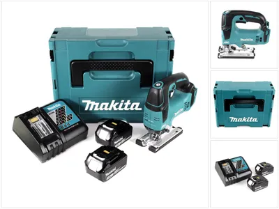 Produktbild von Makita DJV 182 RFJ Akku Pendelhubstichsäge 18V Brushless + 2x Akku 3,0Ah + Ladegerät + Makpac