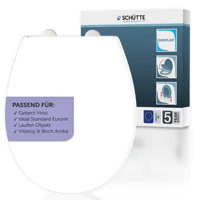 Produktbild von SCHÜTTE WC-Sitz passend für Geberit VIRTO, Ideal Standard EUROVIT, Laufen OBJEKT, Villeroy & Boch ARRIBA