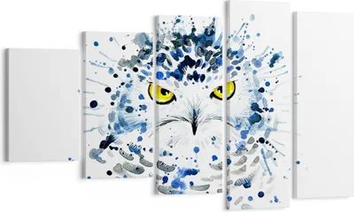 Produktbild von Bild auf Leinwand - Leinwandbild - Mode Design Eule Aquarell - 100x60cm - Wand Bild - Wanddeko - Leinwanddruck - Bilder - Kunstdruck - Wanddekoration - Leinwand bilder - Wandkunst - EG100x60-2838