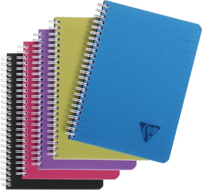 Produktbild von Clairefontaine 5x Spiralheft A5 90 Blatt 90g liniert Einband sortiert 329546C
