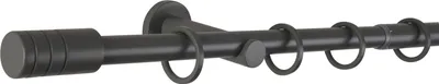 Produktbild von Komplettgarnitur Rille Gardinenstange Stilgarnitur ausziehbar Farbe: Darkgray, Größe: 160-280 cm