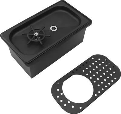 Produktbild von Pitcher Rinser Edelstahl frei von Öffnung Küchenspüle automatische Glas Tasse Waschmaschine für Hotel Bar Kaffee Milch Tee Tasse schwarz groß