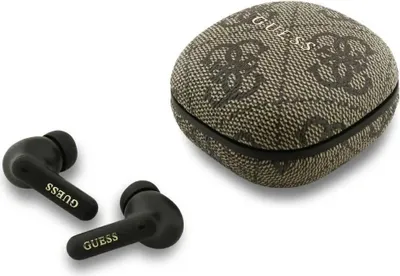 Produktbild von TWS ENC Guess 4G Classic Metal Logo Kopfhörer braun