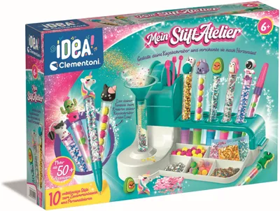 Produktbild von Clementoni DIY Stift-Atelier Set mit 50+ Accessoires Kreativspielzeug ab 6