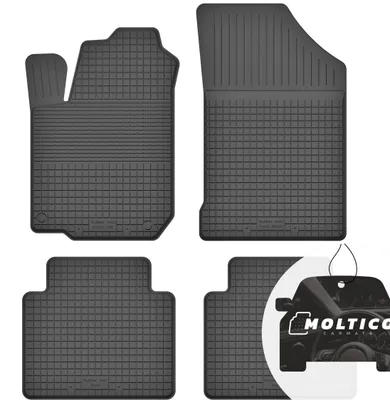 Productafbeelding van Set rubberen vloermatten met rand, geschikt voor alle weersomstandigheden, voor Volvo 740 / 760, modeljaren 1982-1990