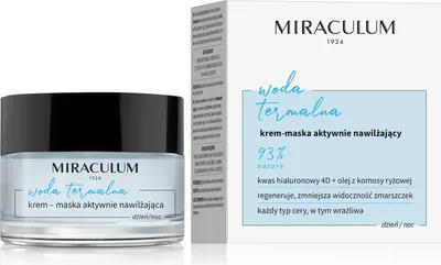 Obrázek produktu pro Mirakulum Termální Voda Hydratační Krém-mask 50 ml - Intenzivně hydratující péče pro zdravou a pružnou pleť