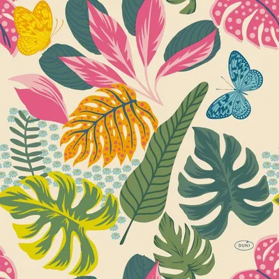 Produktbild von 240 Duni Tissue-Servietten 33 x 33 cm Summertime 3-lagig