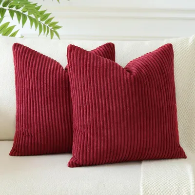 Obrázek produktu pro Sada dvou povlaků na polštáře, 50x50 cm, vínová barva