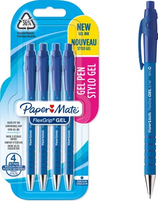 Produktbild von Paper Mate FlexGrip Gelstifte | 0,7 mm | blaue Tinte | 4 Stück
