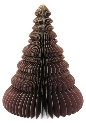 Only Natural – Wabenpapier-Weihnachtsbaum – Schwarz – 20 cm – Ansicht 1