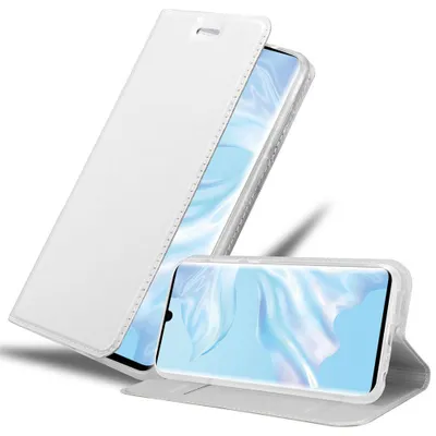 Immagine prodotto di Cadorabo custodia per cellulare per Huawei P30 PRO custodia protettiva in argento Cover Etui Book Case Booklet