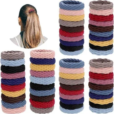 Produktbild von Famanu Haargummis 60 Stück, nahtlos, elastisch, 4 Stile
