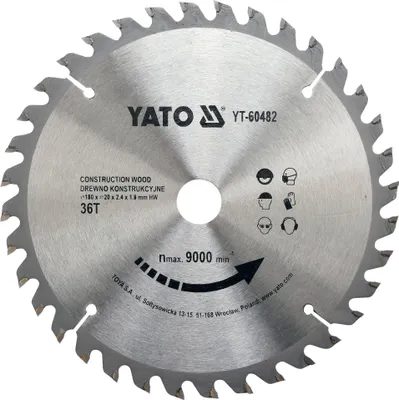 Produktbild von Hartmetall Sägeblatt 180x20mm 36Z