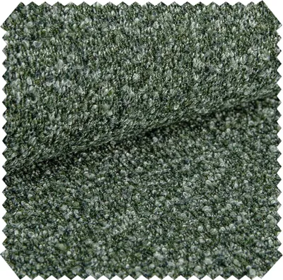 Productafbeelding van novely® TROY Premium bouclé-bekledingstof | Hoogwaardige meubelstof (500 g/m²) | Bekledingsstof, zacht en gemakkelijk te onderhouden | Per meter verkrijgbaar | 1 meter - Kleur: 15 Groen-Wit