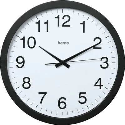 Zdjęcie produktu dla Hama PG-400 Jumbo, Ściana, Zegar kwarcowy, Okrągły, Biały, Plastik, Szkło