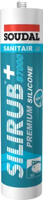 Produktbild von Soudal Sanitärsilikon Silirub+ S7000 300ml silbergrau 120961