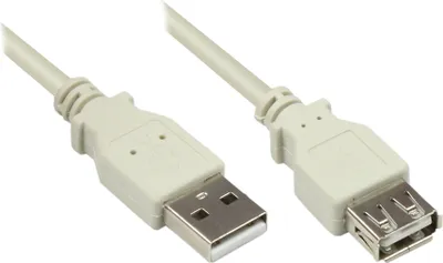 Produktbild von Verlängerungskabel USB 2.0 Stecker A an Buchse A, grau, 0,25m, Good Connections®