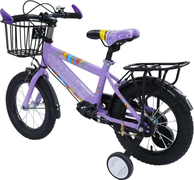 Image de Vélo enfant - Roues de 35,6 cm - Roues d'appui - Double frein à disque - Jantes en aluminium - Pour 3-6 ans (100-120 cm) - Violet