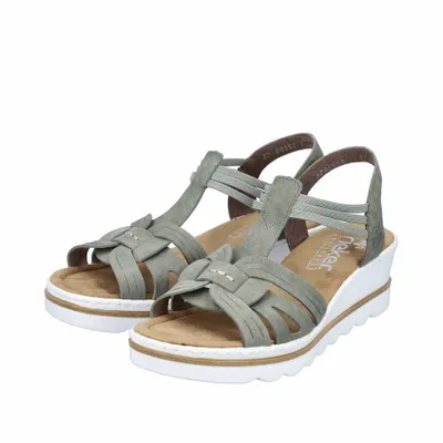 Produktbild von Rieker Damen  Keilsandalette grün, Damen:42 EU
