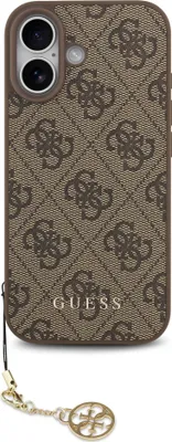 Obrázok produktu pre Guess – Hardcase 4G Charm Cradle MagSafe obal na iPhone 17 – hnedý