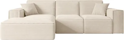 Produktbild von ALTDECOR Ecksofa in L-Form SERRA-L - 266x169x80 cm Beige - Corner Sofa Bett Eckcouch Couch Wohnlandschaft Cauchsofa