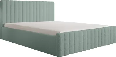 Produktbild von Fedve Polsterbett Doppelbett Safi Modern Bett Bettkasten Schlafzimmer 140x200 cm Grün (Abriamo 10 - Bouclé)