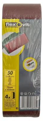 Produktbild von 4x Schleifstreifen Schleifbänder für Schwingschleifer 75x533mm Körnung 50 Grob