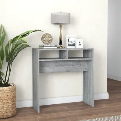 Obrázok produktu pre vidaXL Konzolový stolík sivý Sonoma 78x30x80 cm materiál na báze dreva - Konzolový stolík - Konzoly - Konzoly