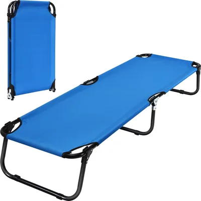 Obrázok produktu pre COSTWAY Kempingová posteľ Camping Bed Loadable up to 150 kg, skladacia posteľ Lounger Bed Camping Lounger Single Bed 191x56x31cm