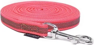 Produktbild von Mystique® Gummierte Schleppleine 15mm ohne Handschlaufe Standard Karabiner neon pink 10m