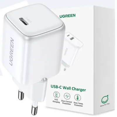 Obrázok produktu pre Ugreen Nexode Mini 30W PD GaN Tech Charger White, Vnútorný, AC, Biela