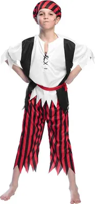 Produktbild von Boland 82161, Maskenkostüm, Kind, Männlich, Pirat, Schwarz, Rot, Weiß, Männlich