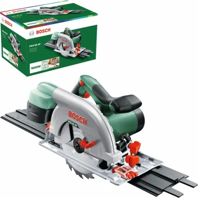 Productafbeelding van Bosch PKS 66 AF elektrische handcirkelzaag, 1600 watt, 66 mm snijdiepte, stofafzuiging