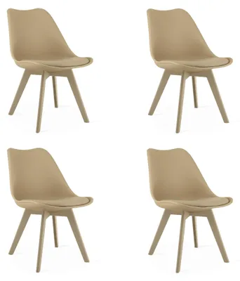 Obrázek produktu pro Židle MARK - tmavě béžová / béžové nohy x 4