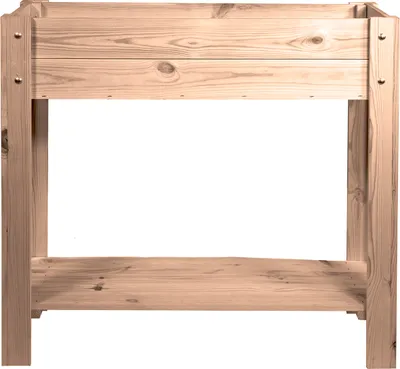Produktbild von mgc24 Hochbeet für Balkon 80x30x78cm Kiefernholz dunkelbraun