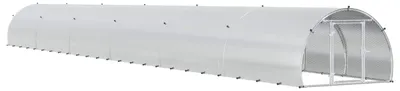 Zdjęcie produktu dla vidaXL Klatka dla kur, srebrna, 1200 x 150 x 100 cm, stal ocynkowana
